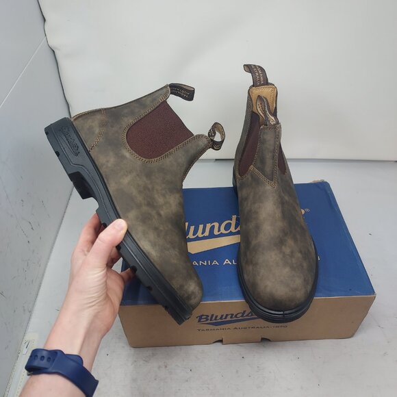 Blundstone MENS Chelsea Rustic Brown Boot - Picture 1 of 8